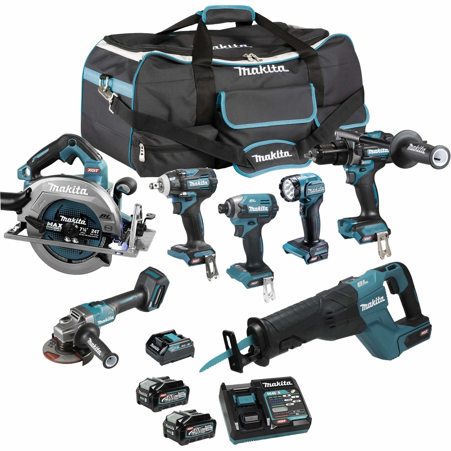 XGT Brushless 7-Tool Combo Kit, Lithium-Ion, 40 V