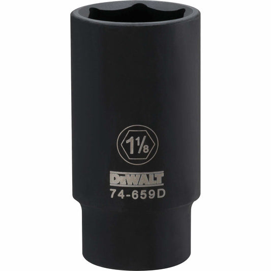 Socket, Impact, 1-1/8", 1/2" Drive, 6 Points