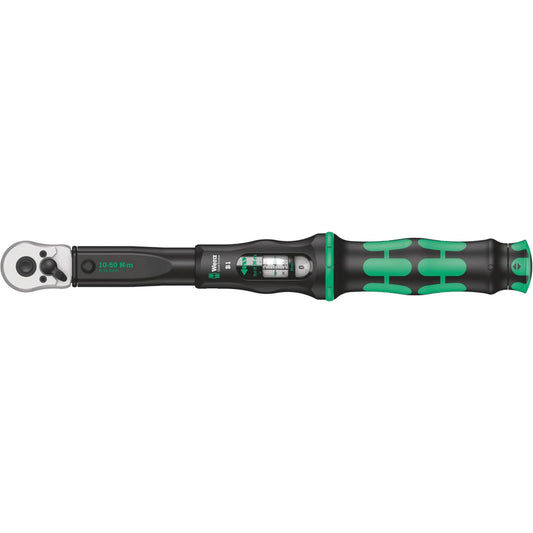 Click-Torque B Torque Wrench with Reversible Ratchet, Click, 3/8" Square Drive, 10 - 50 Nm