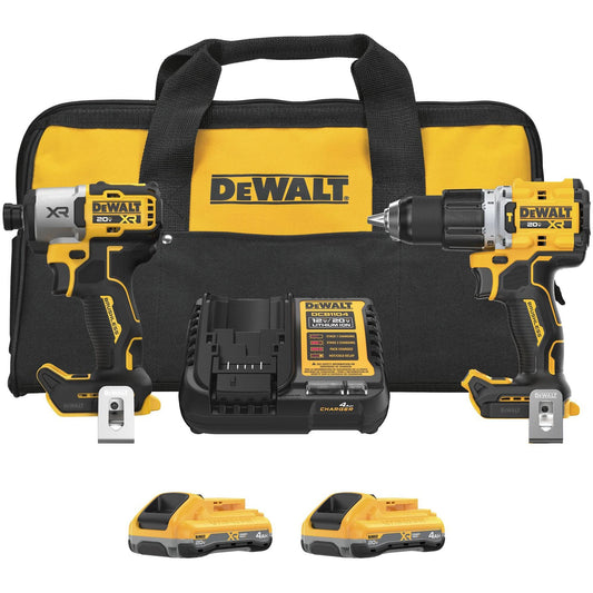 XR® 2-Tool Hammer Drill/Impact Combo Kit with POWERPACK Batteries, Lithium-Ion, 20 V