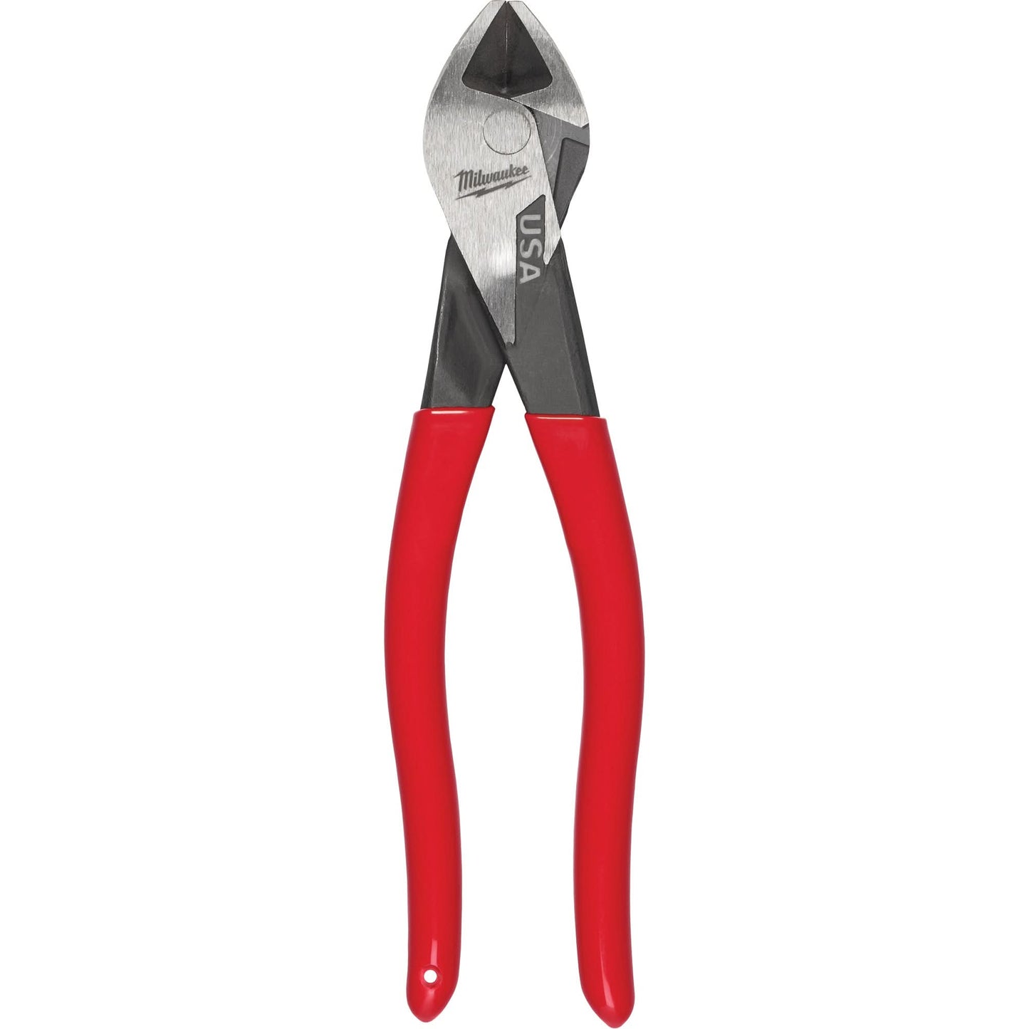 Angled Head Diagonal Dipped Grip Cutting Pliers, 8" L