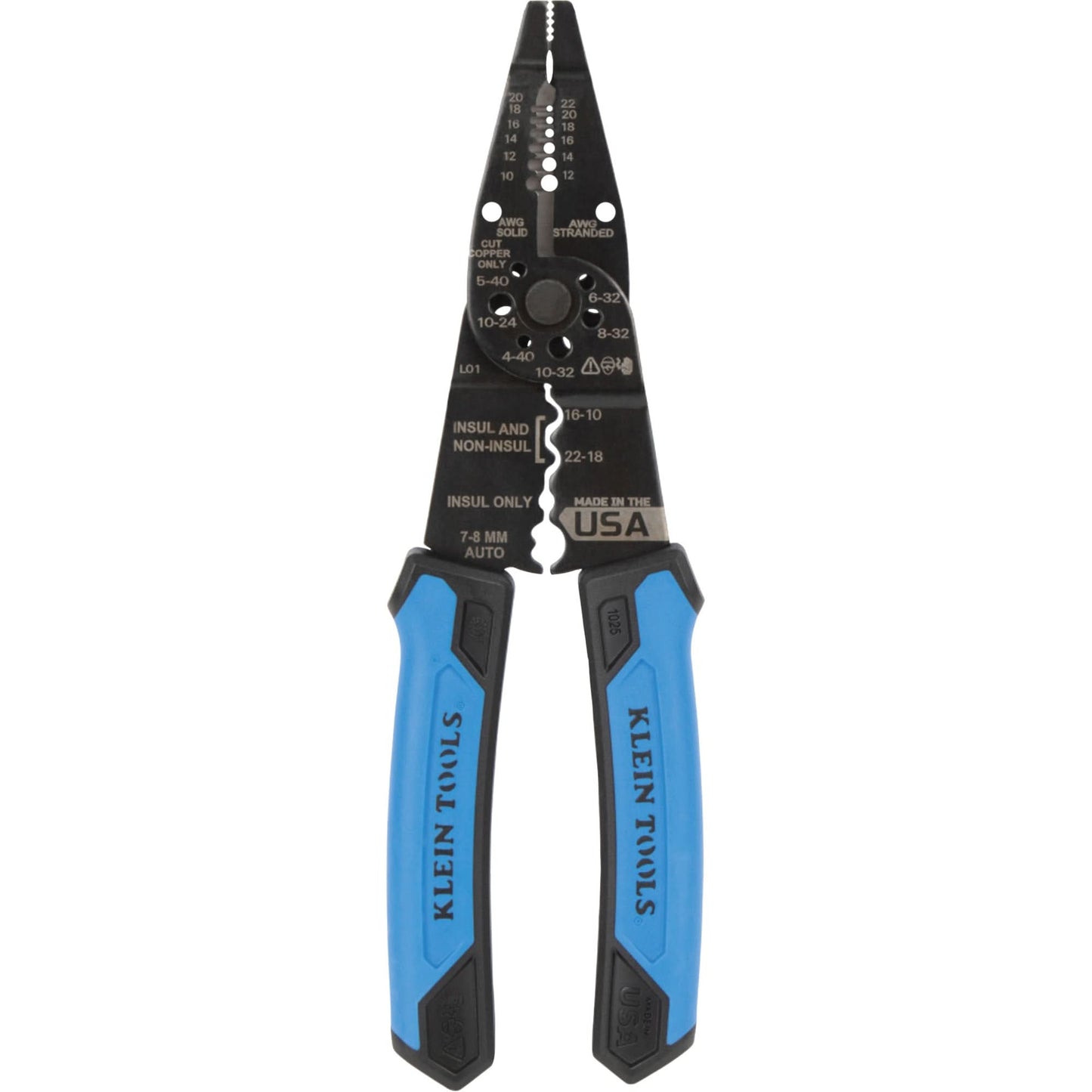 Long Nose Multi-Purpose Wire Stripper, 8-1/4" L, 10 - 20/12 - 22 AWG