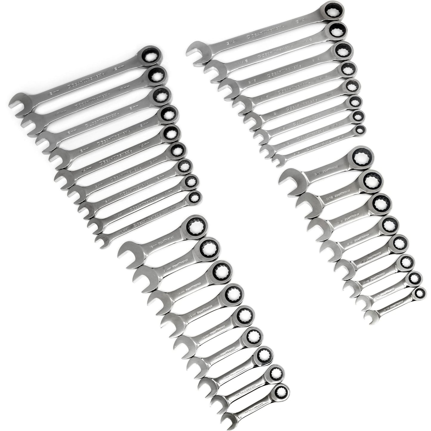 72-Tooth 12 Point Standard & Stubby Wrench Set