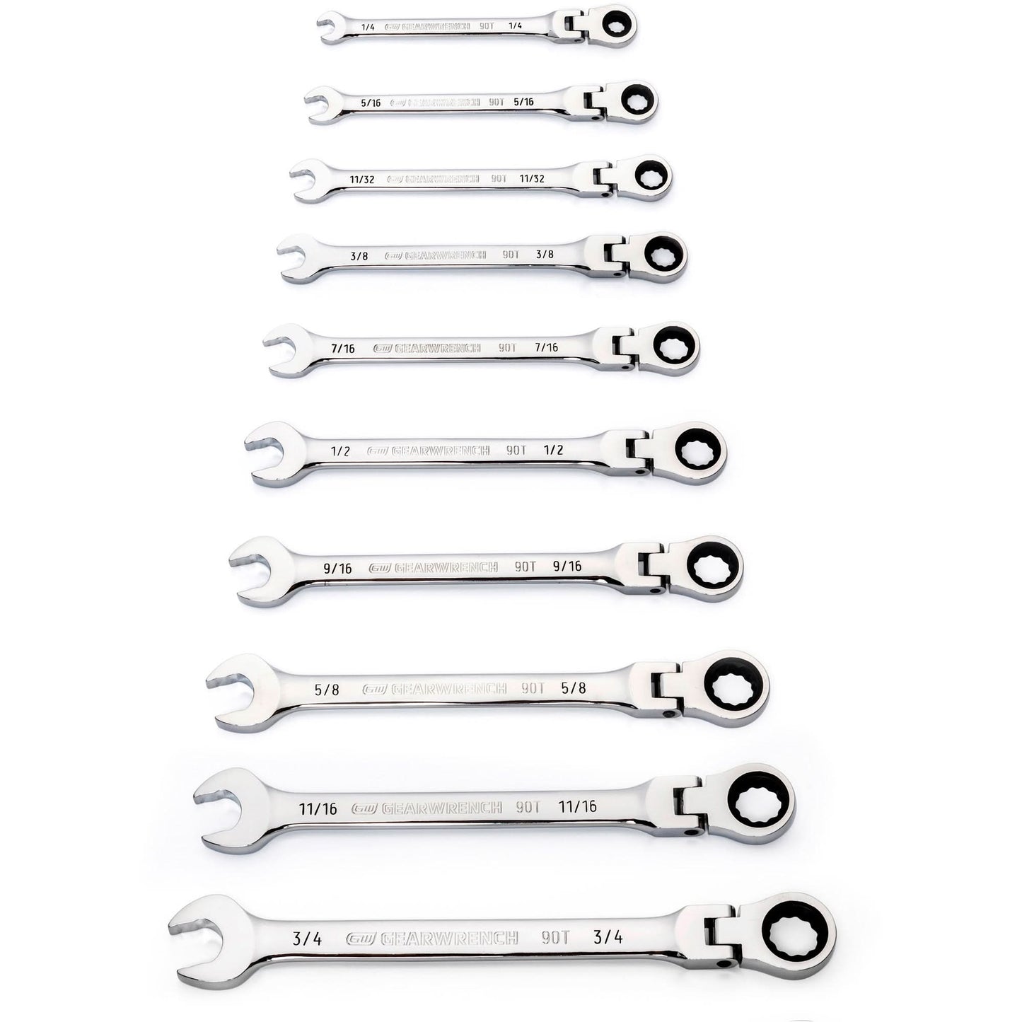 90-Tooth 12 Point SAE Wrench Set