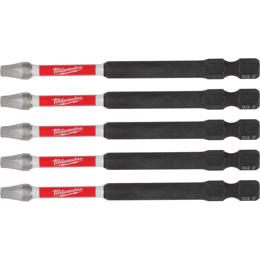 SHOCKWAVE™ Impact Recess Power Bits, Square, 2 Tip, 3-1/2" Length