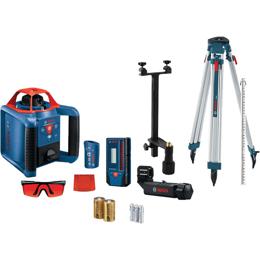 Self-Leveling Horizontal/Vertical Rotary Laser Kit, 670 Nm