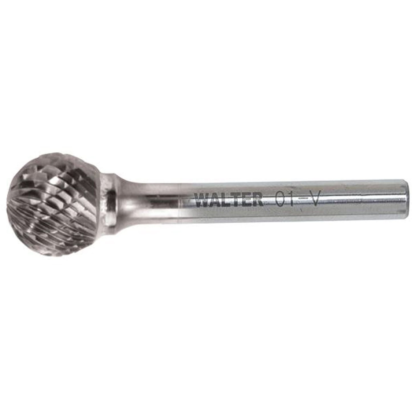 Double Cut Ball Shaped Burr, SD-5, 1/2" Dia., 1/4" Shank, 7/16" Depth of Cut