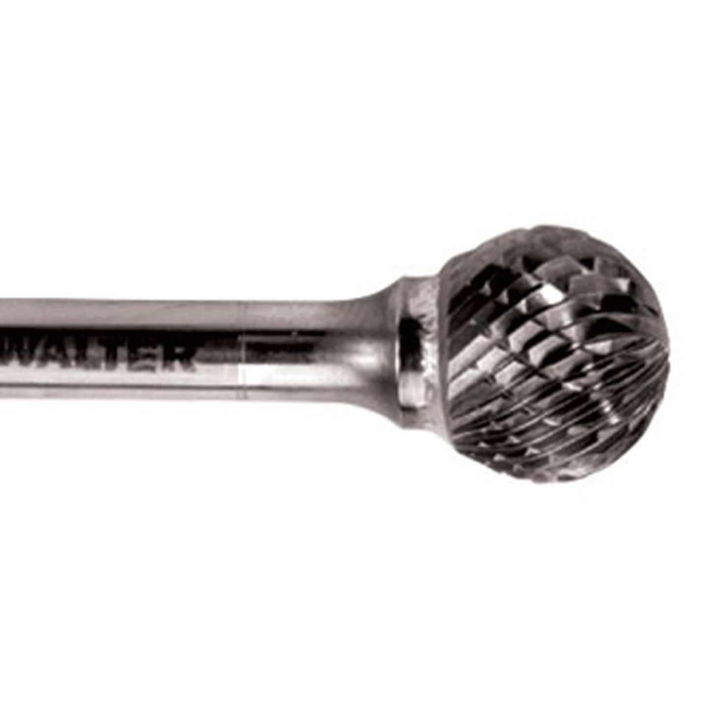Double Cut Ball Nose Burr, SD-5, 1/2" Dia., 1/4" Shank, 7/16" Depth of Cut