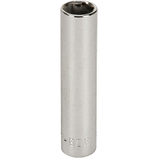 Douille, 8 mm, Carré 1/4", 6 pans, Longue