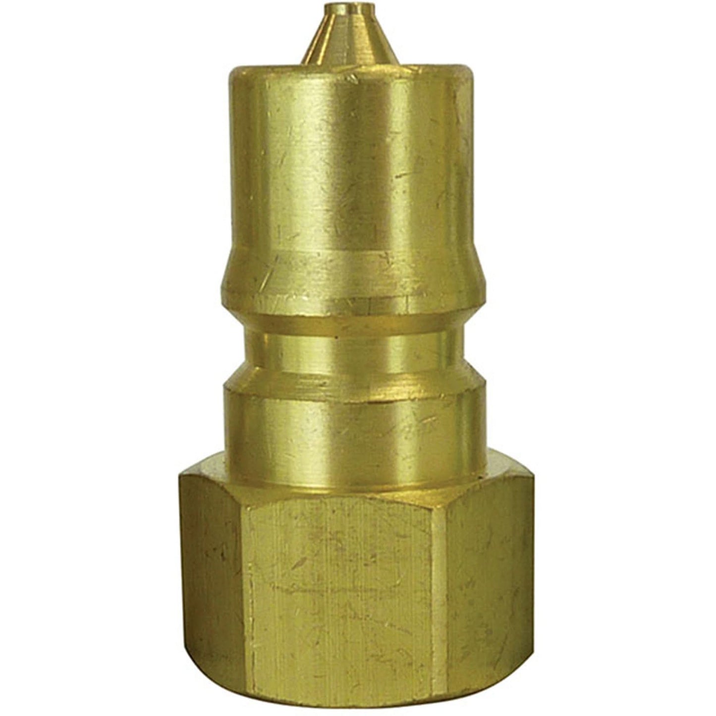 Hydraulic Quick Coupler Plug, 1/4" Dia., Brass