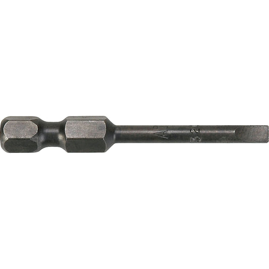 1/4" Slot Power Bits, Slot, 3/8" Tip, 1/4" Drive Size, 6" Length