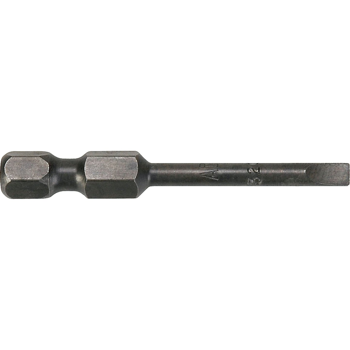 1/4" Slot Power Bits, Slot, 6/32" Tip, 1/4" Drive Size, 6" Length