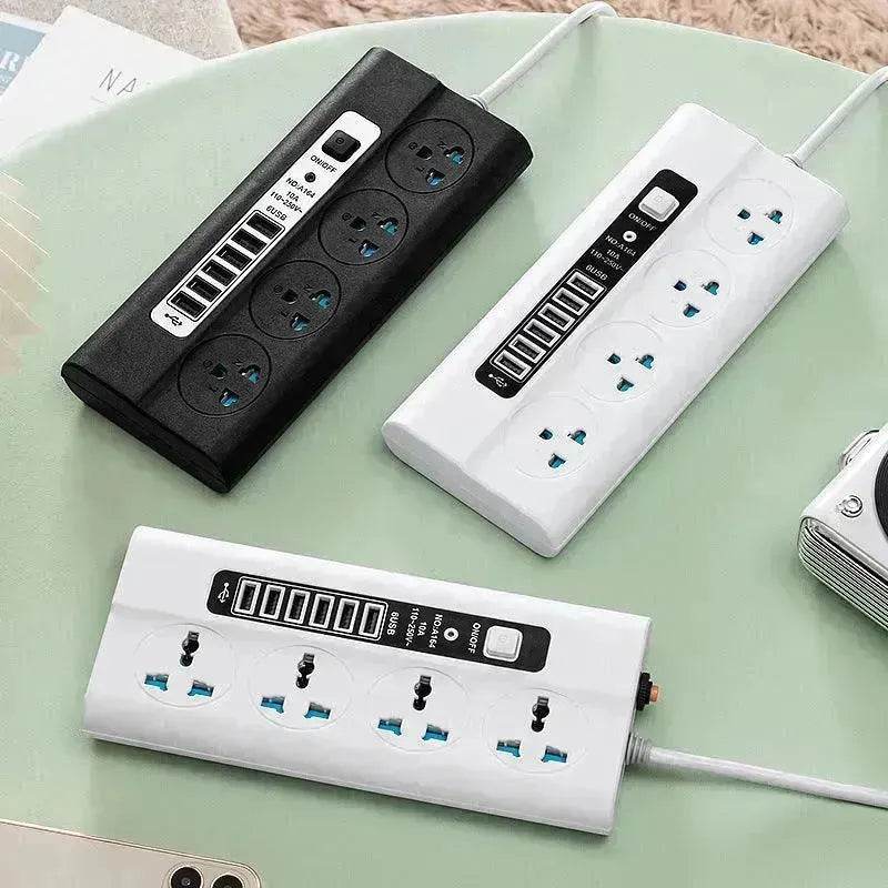 USB Universal Hole Plug Smart Power Strip and Surge Suppressor