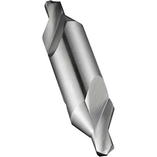 Bright Finish Combined Drill & Countersink, #4, 1/8" Small Diameter, 5/16" Large Diameter, High Speed Cobalt
