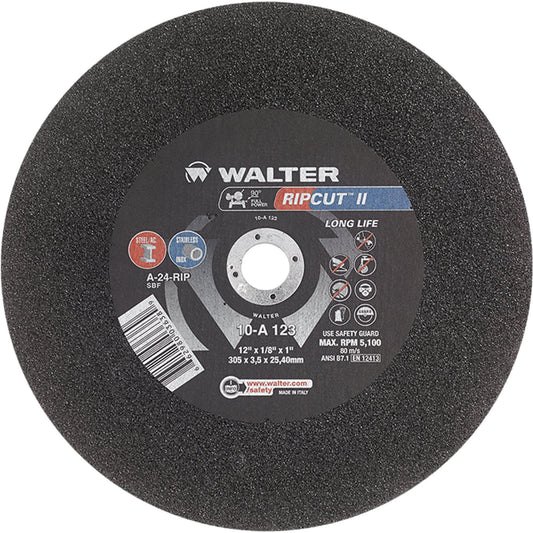 Ripcut II™ High Performance Cut-Off Wheel for Stationary Saws, 20" x 3/16", 40 mm Arbor, Type 1, Aluminum Oxide, 3000 RPM