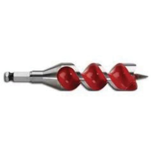 Ship Auger Drill Bit, 1-3/8" Diameter, 4" Flute, 7/16" Hex Shank