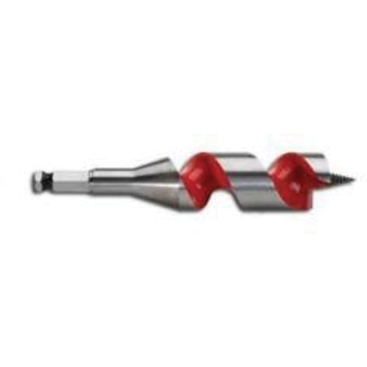 Ship Auger Drill Bit, 1-3/8" Diameter, 3" Flute, 7/16" Hex Shank