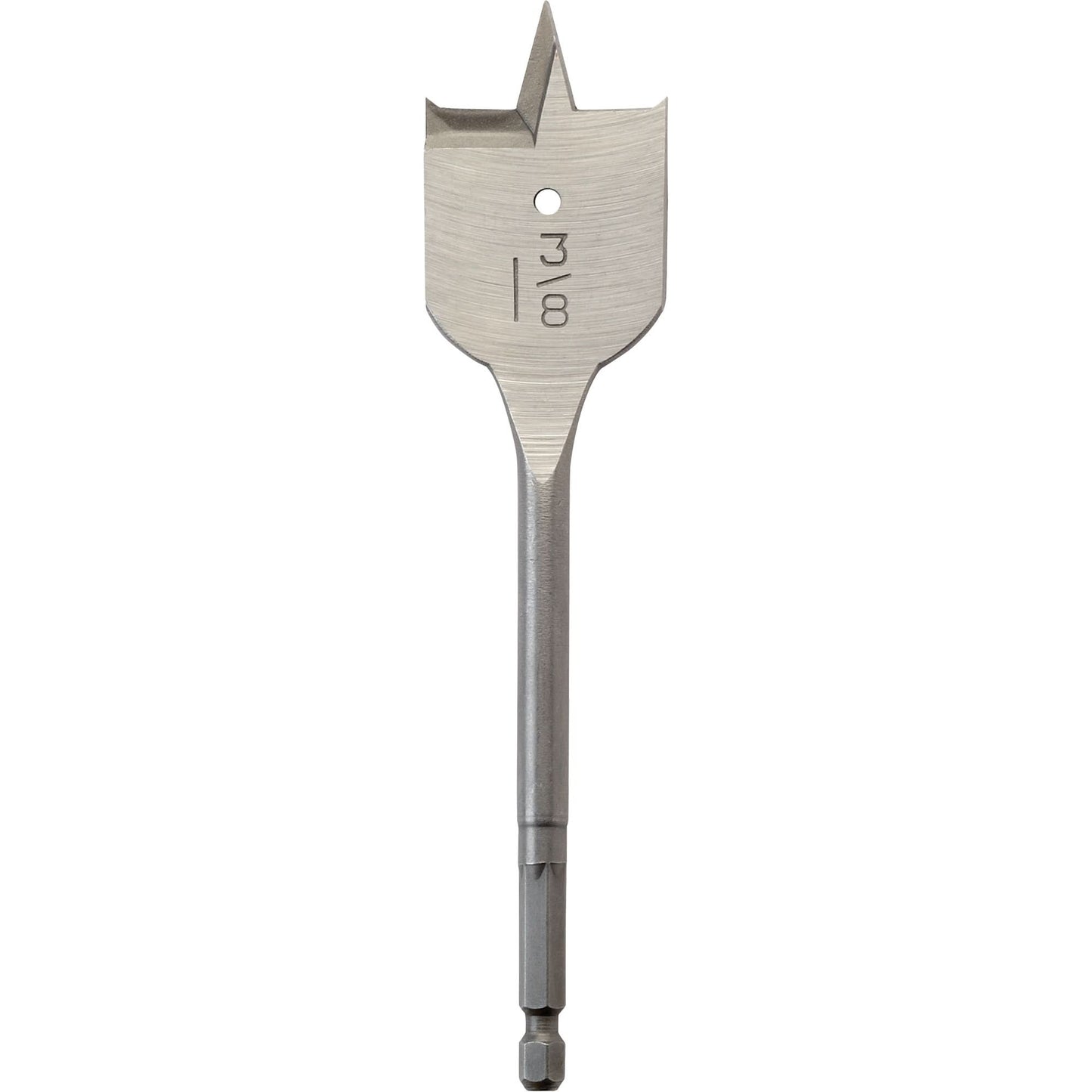 Flat Boring Bit, 1-3/8" Diameter, 1/4" Hex Shank, 6-3/4" Length