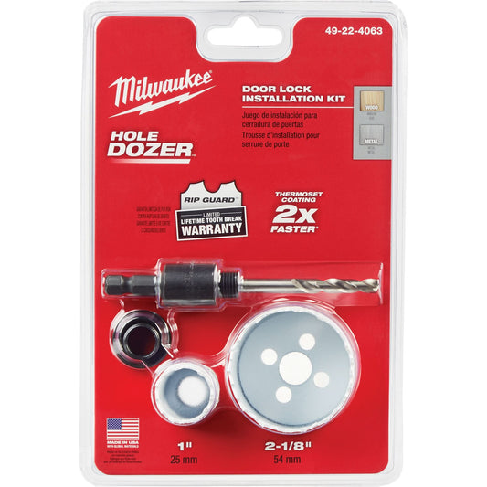 Hole Dozer™ Door Lock Hole Saw Kit, 4 Pieces