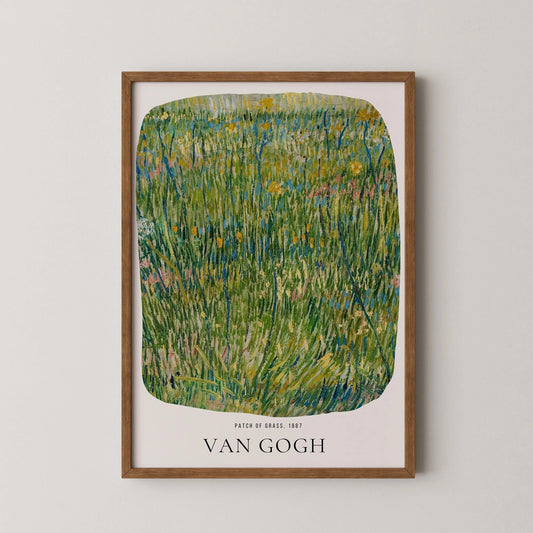 Vincent Van Gogh - Patch of Grass | Iconic Classic Impressionist Exhibition Poster Fine Art Print (available handframed or unframed)