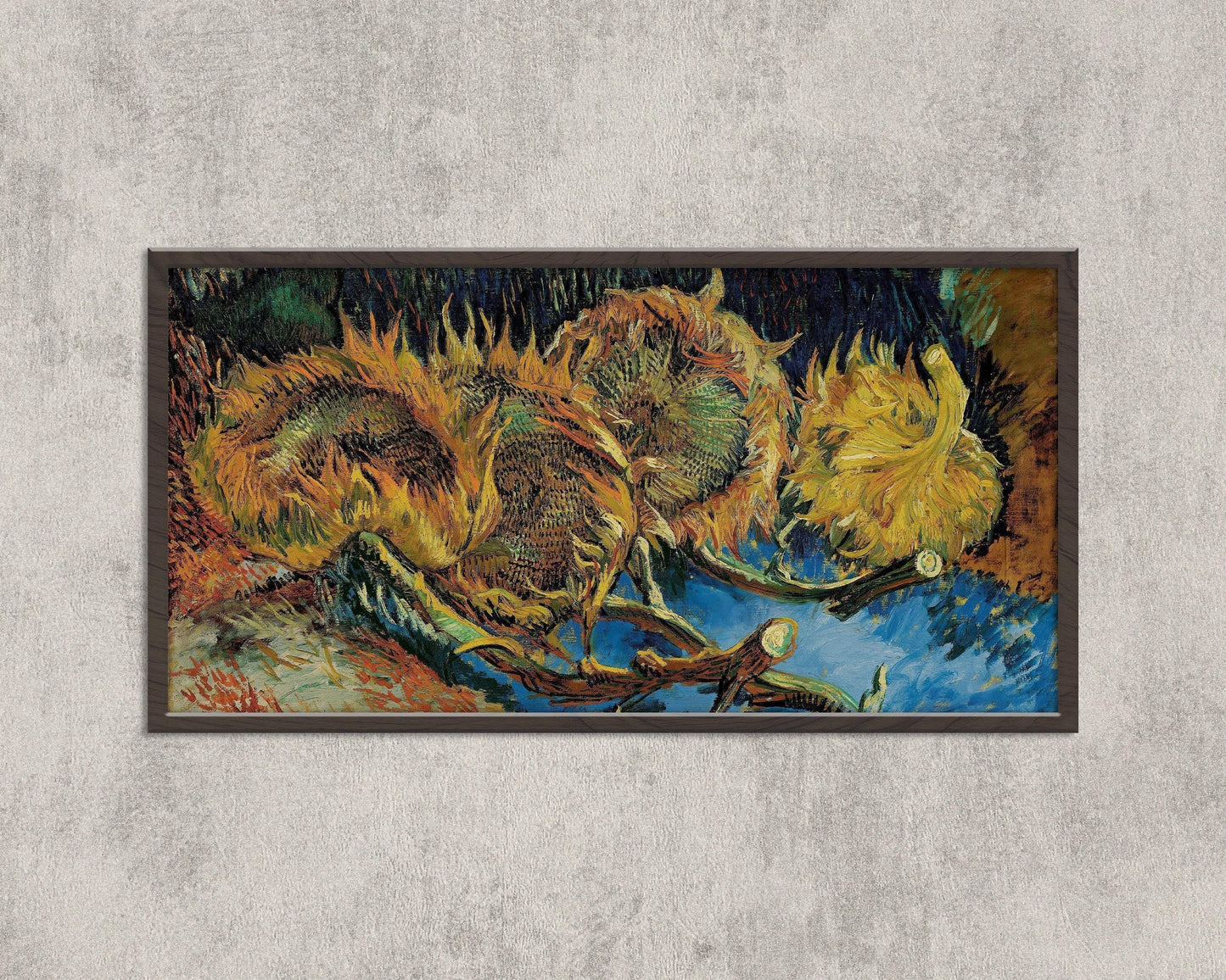 Impression panoramique Tournesols de Van Gogh : Art impressionniste vintage (2x1)