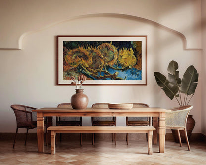 Impression panoramique Tournesols de Van Gogh : Art impressionniste vintage (2x1)