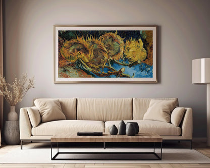 Impression panoramique Tournesols de Van Gogh : Art impressionniste vintage (2x1)