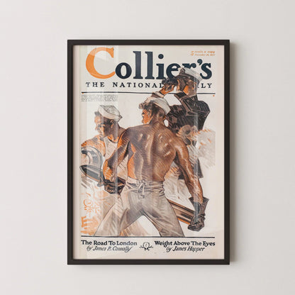 1917 Collier's Sailor Print: Edward Penfield LGBTQ+ Nautical Art