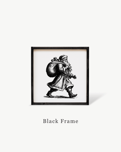Vintage Santa - Framed Christmas Print
