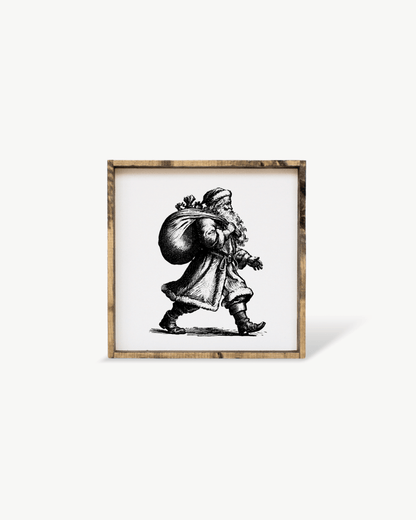 Vintage Santa - Framed Christmas Print