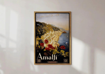 Vintage Travel Poster - Amalfi Coast, Italy | Available handframed or unframed