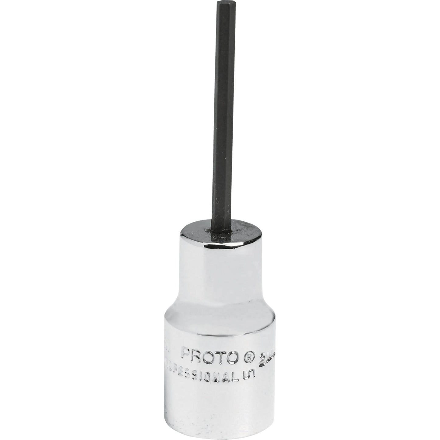 Standard Bit Socket, Hex, 2.5 mm x 1-7/8" L, 1/4" Drive