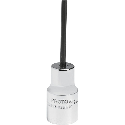 Standard Bit Socket, Hex, 2.5 mm x 1-7/8" L, 1/4" Drive