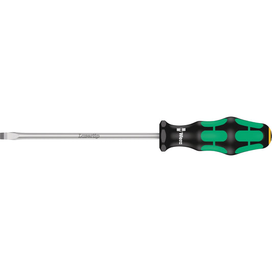 Tapered Slotted Screwdriver, 6.5 mm Tip, Round, 10-1/16" L, Plastic Handle