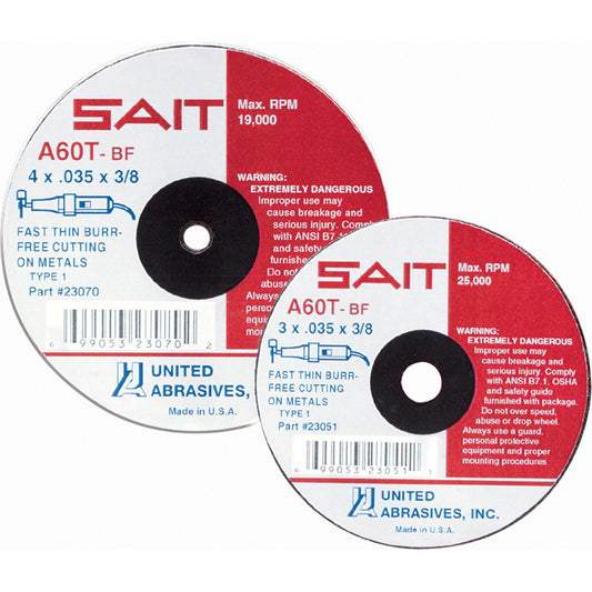 Cut-Off Wheel, 7" x 0.045", 7/8" Arbor, Type 27, Aluminum Oxide/Ceramic, 8500 RPM