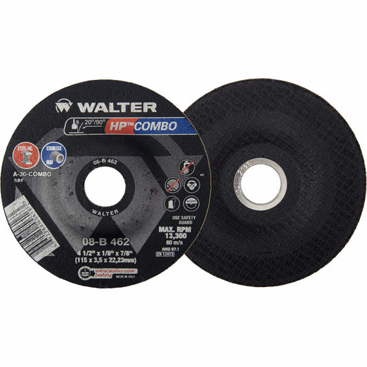 Disque combiné à moyeu déporté HP Combo™, 4-1/2" x 1/8", alésage 7/8", Type 27