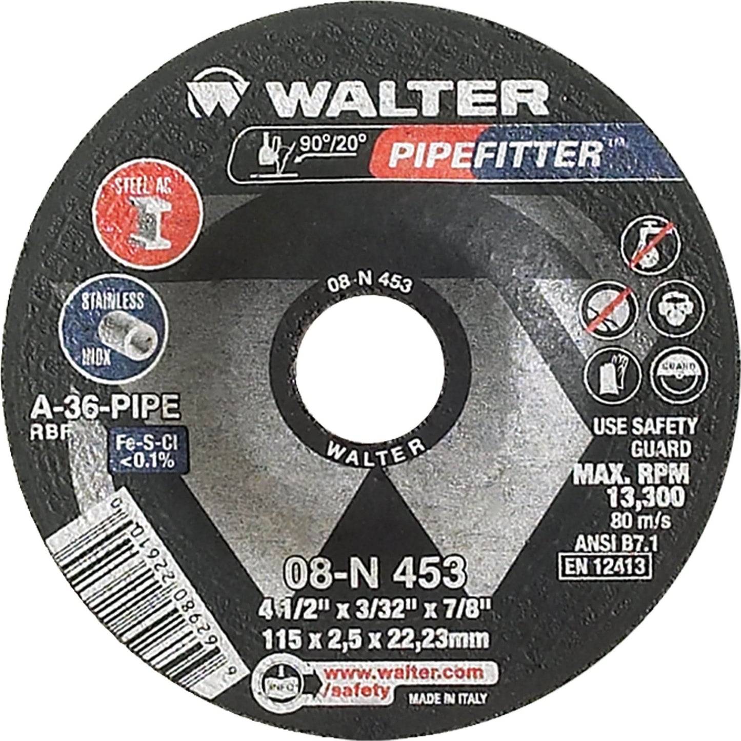 PIPEFITTER™ Grinding Wheel, 6" x 3/32", 7/8" Arbor, Type 27
