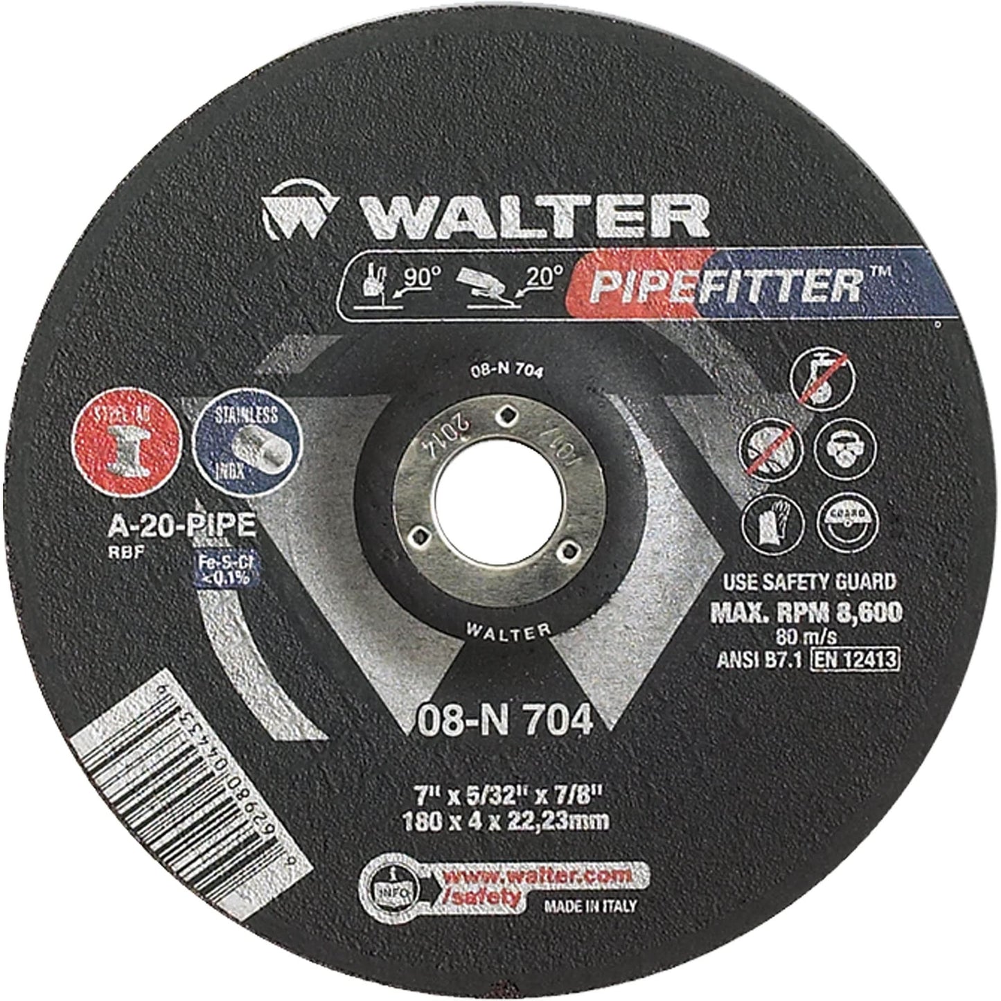 PIPEFITTER™ Grinding Wheel, 7" x 5/32", 7/8" Arbor, Type 27