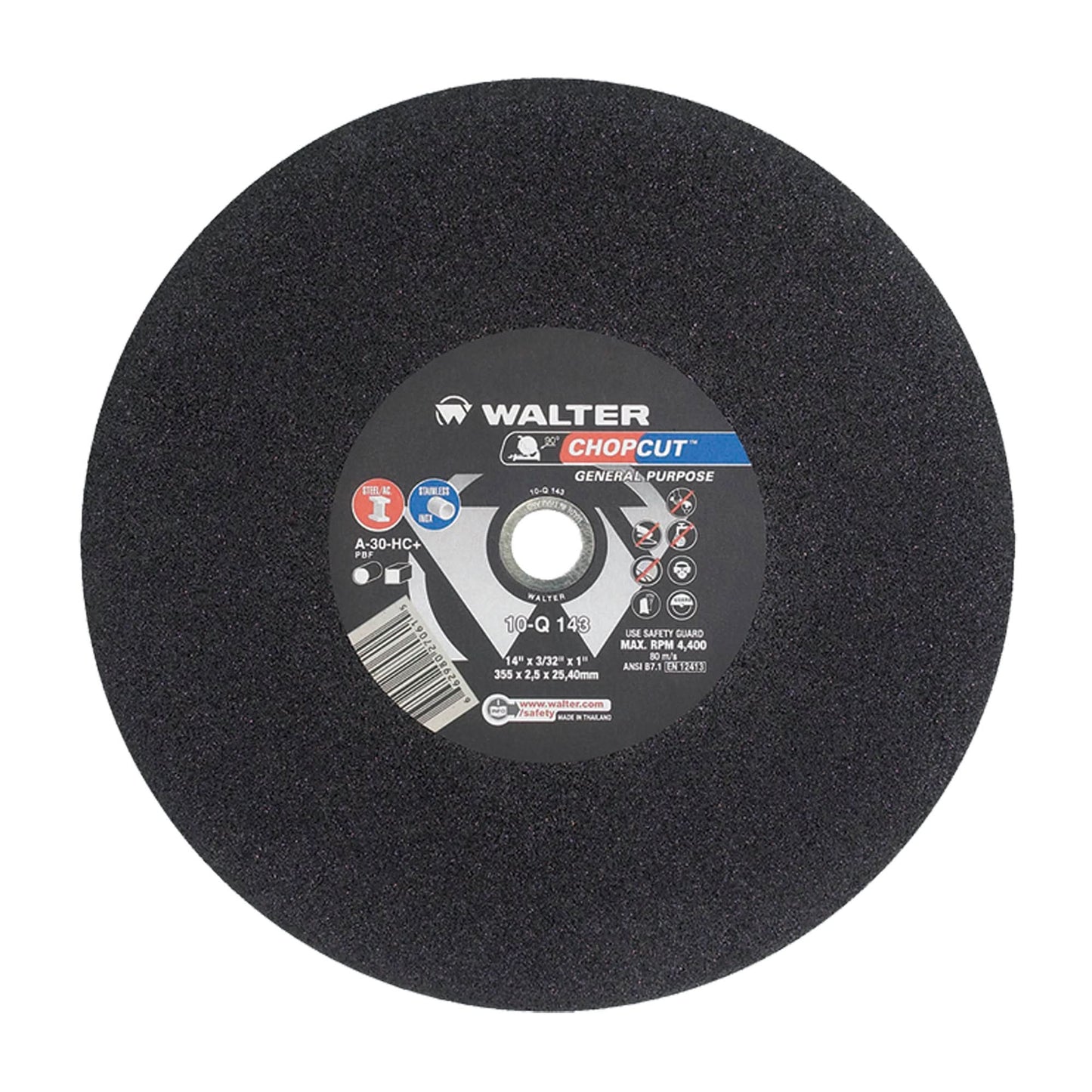 Chopcut™ Cut-Off Wheel, 14" x 3/32", 1" Arbor, Type 1, Aluminum Oxide, 4400 RPM