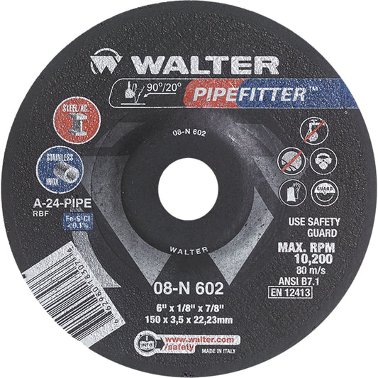 PIPEFITTER™ Grinding Wheel, 4-1/2" x 1/8", 7/8" Arbor, Type 27