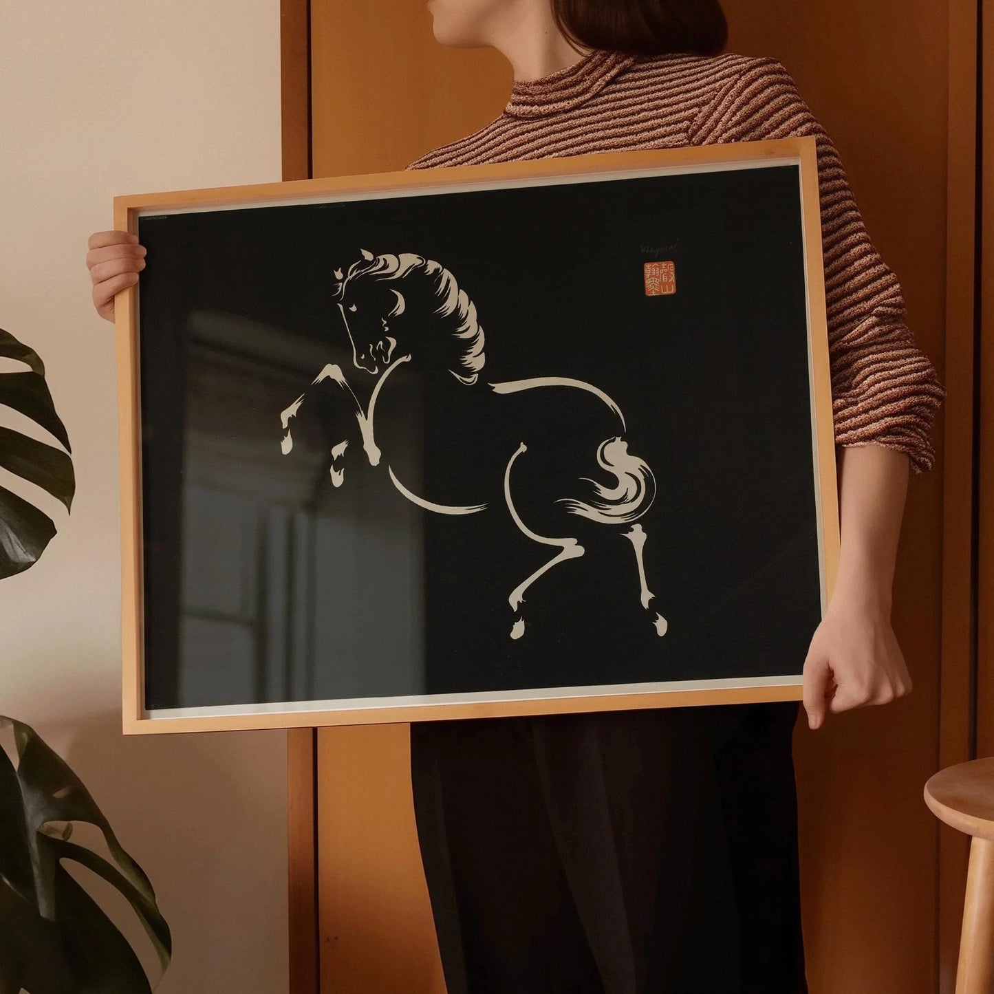 Vintage Japanese Horse Art Print: Wakyosai Giclee Fine Art