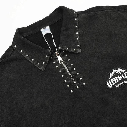Washed And Worn Polo Shirt Men's Summer