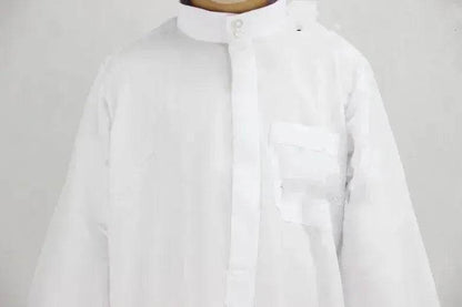 Fashionable and Elegant Washed Velvet Embroidered Stand Collar Arab  Small Male Robe Moroccan Men's Jalabiya