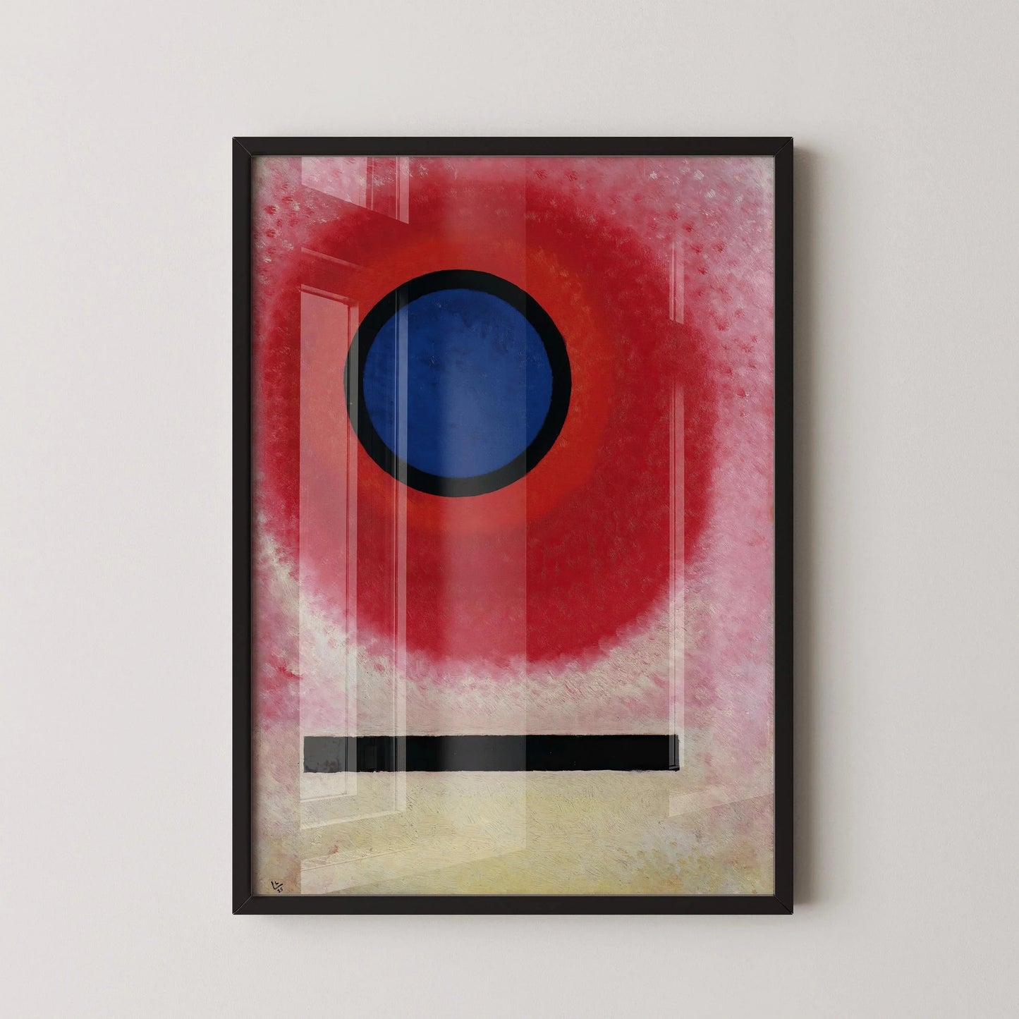 Kandinsky Bauhaus Print: Blue Circle, Mid-Century Modern Giclee Art