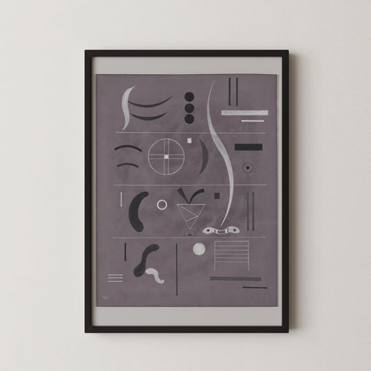 Kandinsky Bauhaus Art Print: Mid-Century Modern Giclee on German Etching Paper