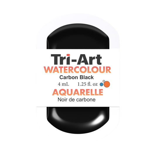 Tri-Art Water Colour Pans - Carbon Black - 4 mL