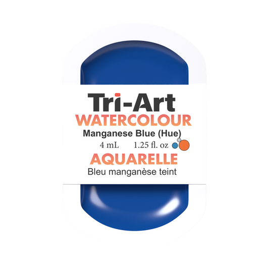 Godets d'aquarelle Tri-Art - Teinte bleu manganèse - 4 ml