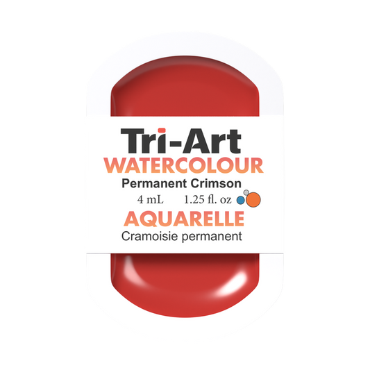 Tri-Art Water Colour Pans - Permanent Crimson - 4 mL