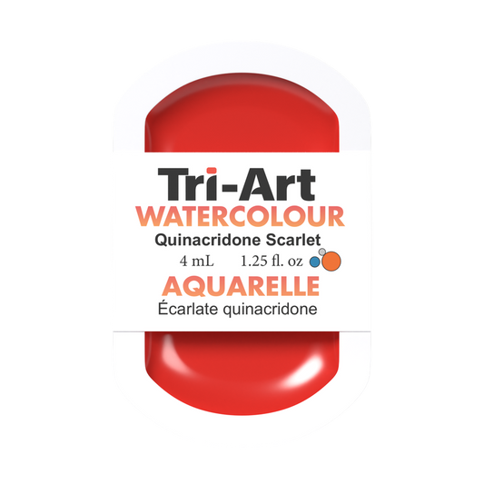 Tri-Art Water Colour Pans - Quinacridone Scarlet - 4 mL