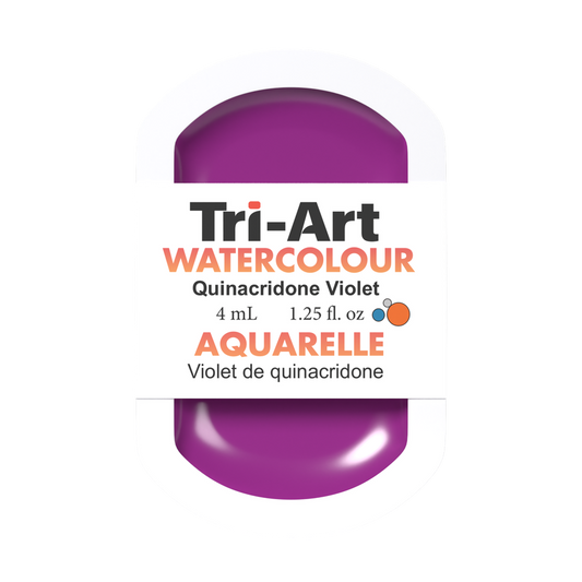 Tri-Art Water Colour Pans - Quinacridone Violet - 4 mL